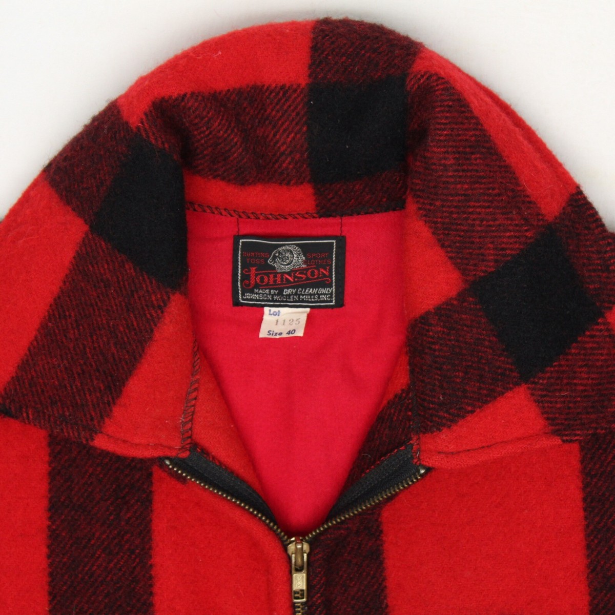 VTG Johnson Woolen Mills Hunting Coat Mens 40 Red Black VTG Johnson Woolen Mills Hunting Coat Mens 40 Red Black