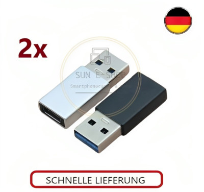 USB-A 3.0 auf USB-C 3.1 OTG Adapter: Konverter Stecker von Typ A auf C
