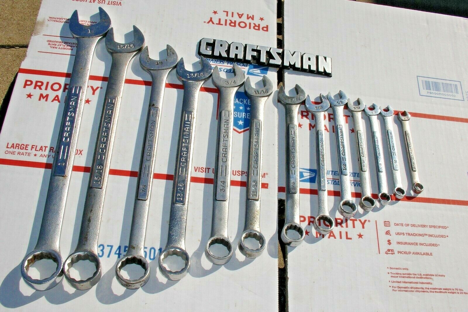 CRAFTSMAN USA COMBINATION WRENCH SET SAE 13PC eBay