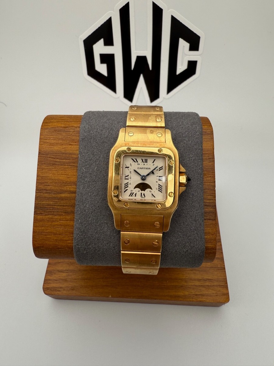 Cartier 18Kゴールド サントス Cartier Santos Galbee Yellow Gold 18k Moonphase 25mm 819902