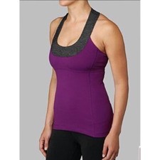 Lululemon scoop neck tank top w/ built in bra, Size 4