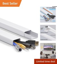 Elegant 34in Self-Adhesive Cable Cover Kit for Organized Wall-Mounted TVs
