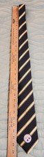 NFL Steelers Tie / Black Gold Grey Striped / Classic Look