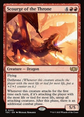 x1 Scourge of the Throne R MTG Commander: Tarkir: Dragonstorm M/NM, English