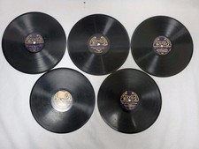 5 Shellac 8.3" Records Vintage Edison Bell Radio Job Lot Bundle Gramophone Rare