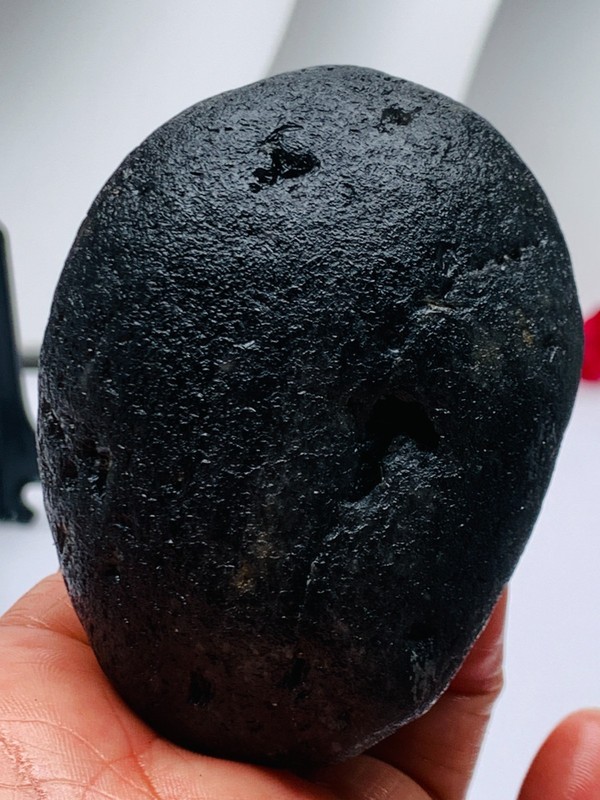 247G Saffordite-Rare Arizona glassy meteorite half transparent cintamani  83MM