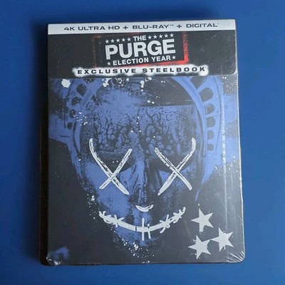 The Purge Election Year    4K UHD + HD Blu Ray + Digital  Steelbook  Brand New! 