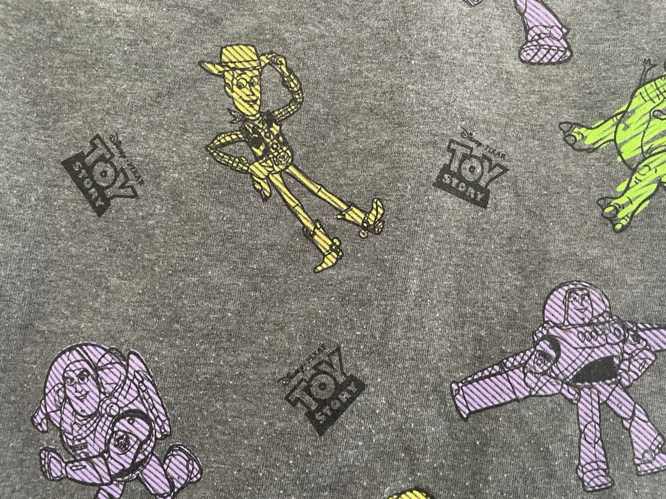 Disney Kids Boys Pixar Toy Story Buzz Lightyear Woody Crewneck T-Shirt Gray XS 4 - Image 3 of 4