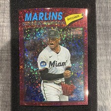 Edward Cabrera 2026 Topps Heritage Burgundy Sparkle #169 Miami Marlins MLB