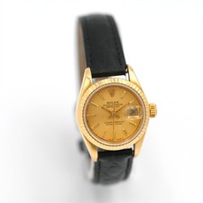 LADIES ROLEX OYSTER PERPETUAL DATEJUST 69178 AUTOMATIC WRISTWATCH 18K GOLD