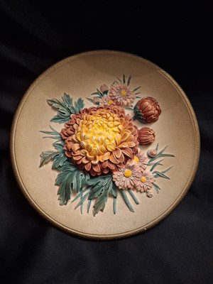 Vintage Bossons Congleton England Chrysanthemum Decorative 6'' Plate