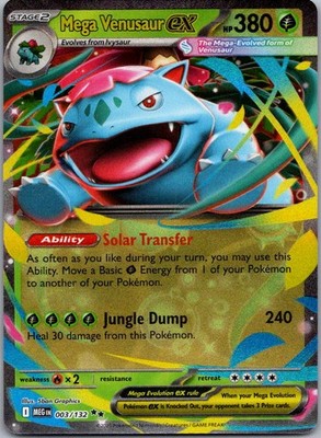 Mega Venusaur ex Holo Double Rare ME01: Mega Evolution 003/132 NM