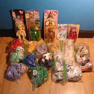 Ty Beanie Baby Bears Lot Of 14 plus 4 Mini Bears