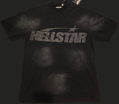 Hellstar Men's Black Graphic Logo Crew Neck Short Sleeve Cotton Tee Medium NWT