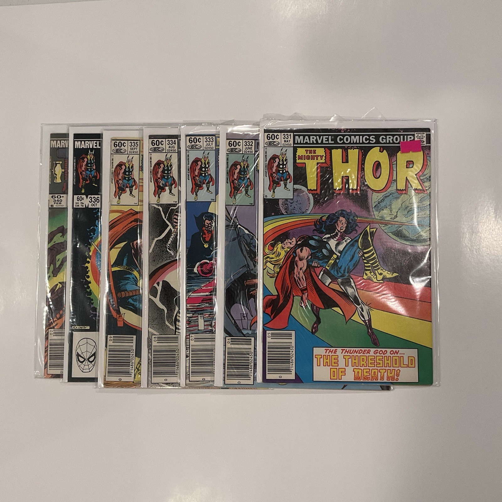 Thor Lot 331 332 333 334 (335 Is Vg 4.0) 336 340 Fn-Vf 1983 Marvel Comics