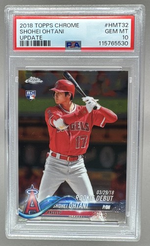 115765530 Shohei Ohtani 2018 Topps Chrome Update #HMT32 Rookie RC PSA 10