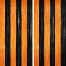 Black Orange Tinsel Foil Fringe 39.6"W x 79.2"L Pack of 2 , and