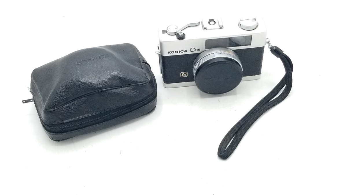 Konica C35 E&L Vintage 35mm Film Camera + Case - Untested | eBay