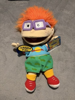 Rugrats Chucky ~ 15 Zoll Plüsch-Handpuppe/Spielzeug ~ 1995 Nickelodeon Toys mit Etikett 