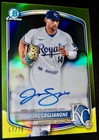 2025 BOWMAN CHROME JAC CAGLIANONE AUTO YELLOW REFRACTOR 61/75 !!