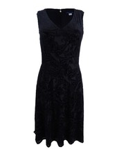 Tommy Hilfiger Women's Floral-Burnout Fit & Flare Dress