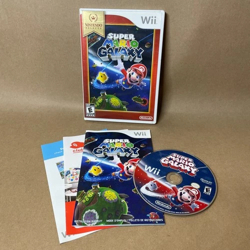 Super Mario Galaxy (Nintendo Wii, 2007) Nintendo Selects  w Manual