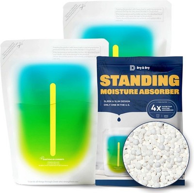 [2 Packs Standing Moisture Absorbers to Control Excess Moisture for Basement,...