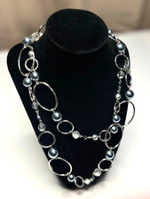 Signed lia sophia Alpine necklace in silver t...