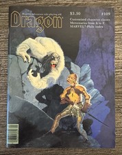 May 1986 Dragon Magazine 109 Adventure Role Playing AD D w/ Poster