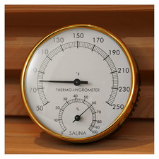 Sauna Thermometer 2 in 1 Fahrenheit Thermometer Hygrometer for Sauna Room, Preci