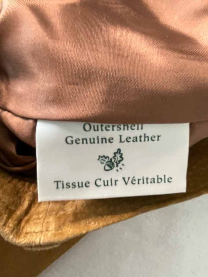 Danier Womens 6 Brown Genuine Leather Pants Straight Leg Canada Lined Vintage - Image 4 of 4