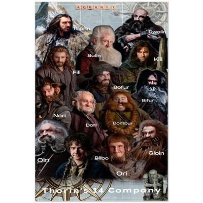 Thorin Company The Hobbit Characters Fantasy Movie Poster