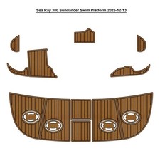 Sea Ray 380 Sundancer Swim Platform Pad Boat EVA Foam Faux Teak Deck Floor Mat