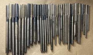 Vintage Reamer Set 38 Pieces HSS Straight Flute Various Makes & Sizes