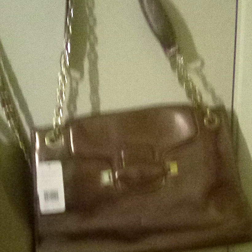 Jessica Simpson Women’s Brown Shoulder Bag, Gold Chain Strap, Magnetic, Medium
