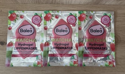 (5,00 /Einheit) Balea Hydrogel Lippenmaske Strawberry Matcha Set 3x1 Stück