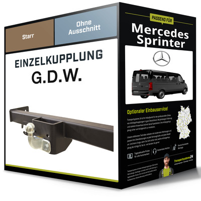 Starre Anhängerkupplung für MERCEDES Sprinter 06.2018-jetzt Pritsche G.D.W. NEU