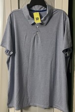 All In Motion Men  s XXL Blue Striped Polo Lightweight Workout Shirt