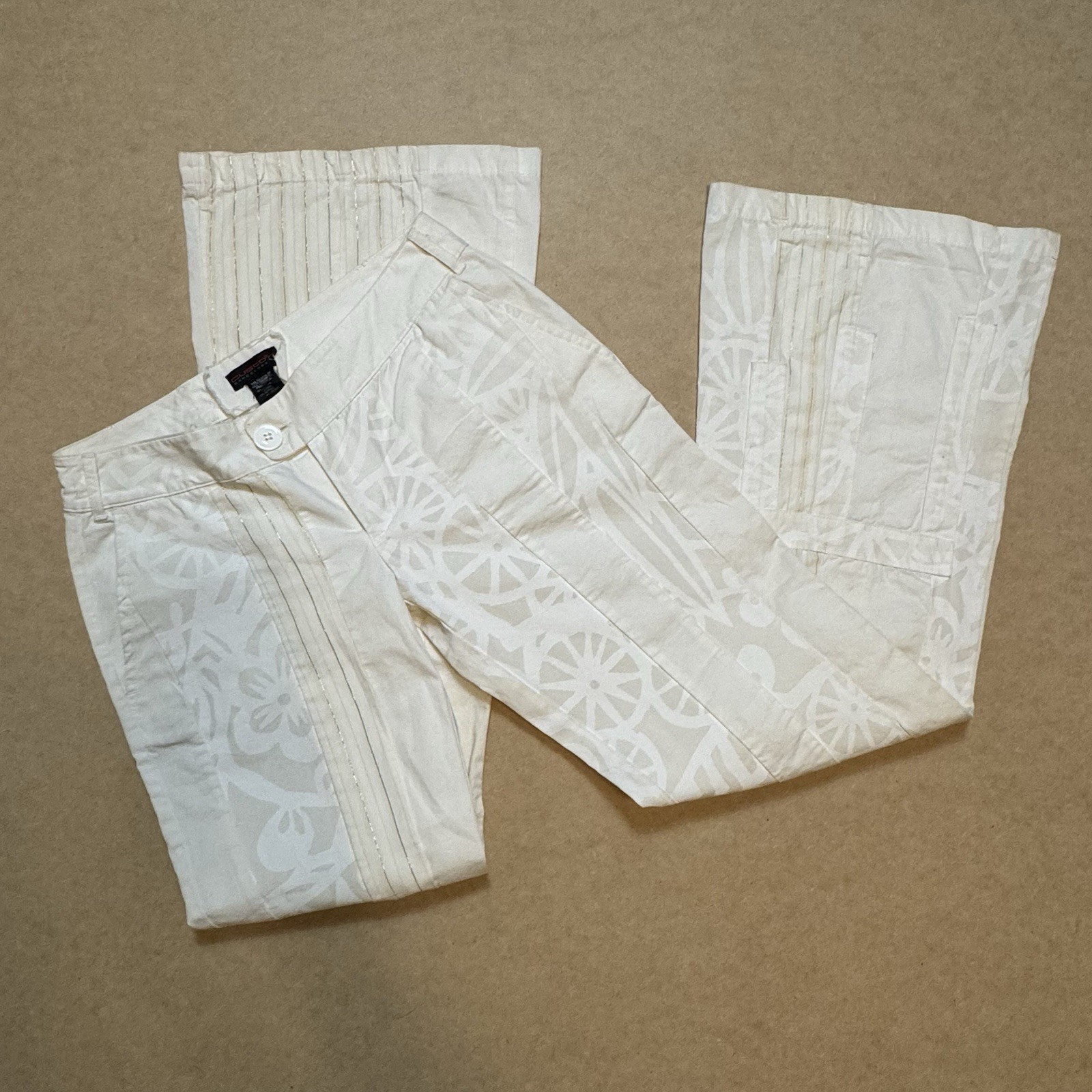 Custo Barcelona Y2K Patchwork Flared Trousers  Sp… - image 3