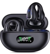 Open Ear Bone Conduction Headphones Bluetooth Wireless Clip On Earbuds 48H