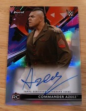 2021 Topps Finest WWE Commander Azeez RC Rookie Auto #RA-KT