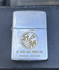 Vintage 1963 ST. MARY IRON WORKS - FRANKLIN, LOUISIANA Zippo advertising lighter