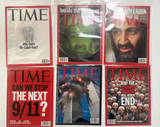 Lot of 6 TIME Magazine 9/11 Twin Towers Special Issue Bin Laden NO LABEL NM