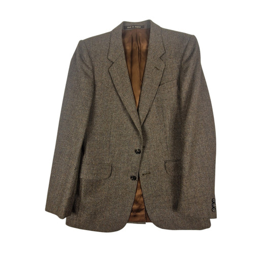 80er Burton Blazer Jacke & Weste Herren 38R Vintage 100% Wolle Braun - Bild 2 von 14