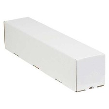 PARTNERS BRAND M5525 Square Mailing Tubes, 5" x 5" x 25", White, 25/Bundle
