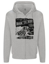 Cafe Racer Biker Motorcycle Motorbike Mens Zip Up Hoodie