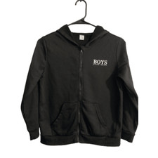 Shein Youth Boys Black Hooded Sweatshirt Size 9