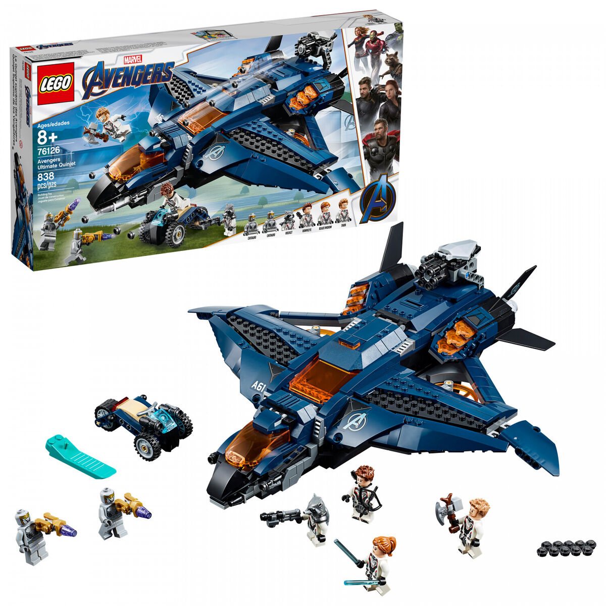 Lego marvel avengers ultimate quinjet 76126 superhero jet toy hotsell