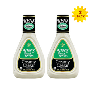 Ken's Steak House Creamy Caesar Dressing 16 fl oz (Pack of 2)