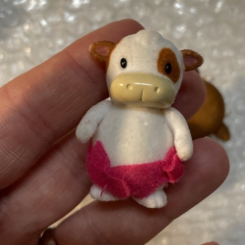 Li'l 3" Woodzeez Famileez FitzMoo Cow Family 3 Figure Lot Brother Sister Baby 2” - Picture 13 of 15